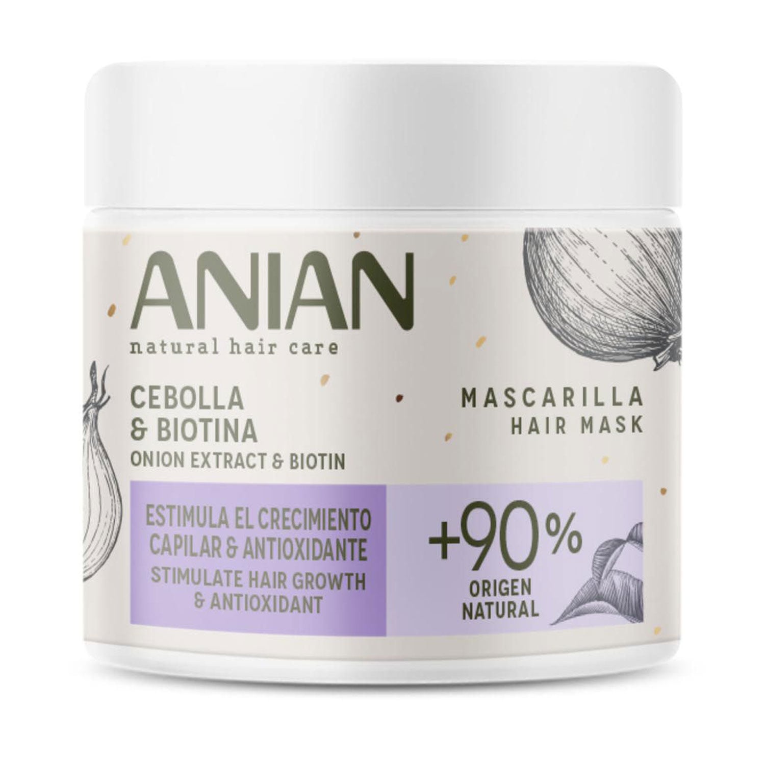 Маска для волосся Anian Onion Extract &amp; Biotin Hair Mask з екстрактом цибулі, 350 мл