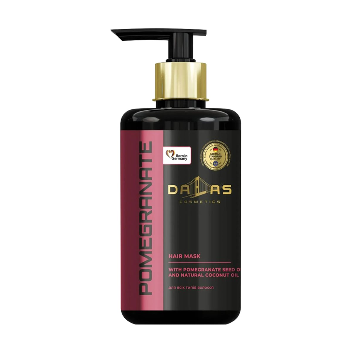 Маска для волосся Dalas Pomegranate Hair Mask з олією гранатових кісточок та натуральною кокосовою олією, 900 мл